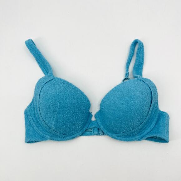 Triangl Size S Blue terrycloth underwire Bikini Top - Picture 2 of 4